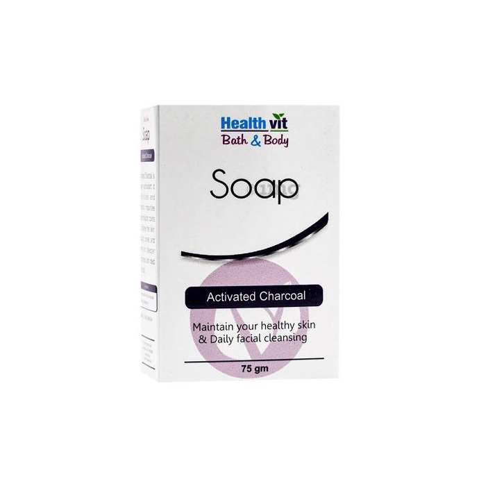 HealthVit Bath & Body Activated Charcoal Soap