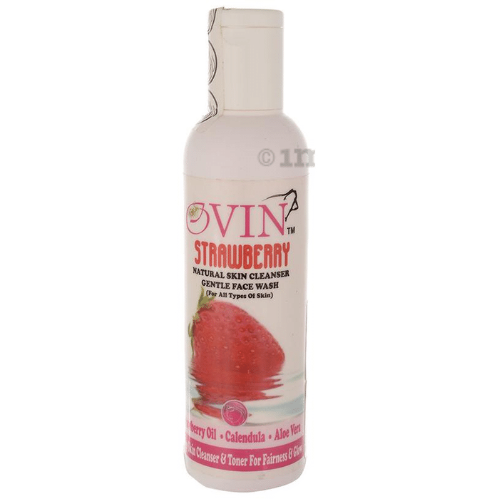 Ovin Gentle Herbal Face Wash for Glow, Acnes, Pimples All Types of Skin Strawberry