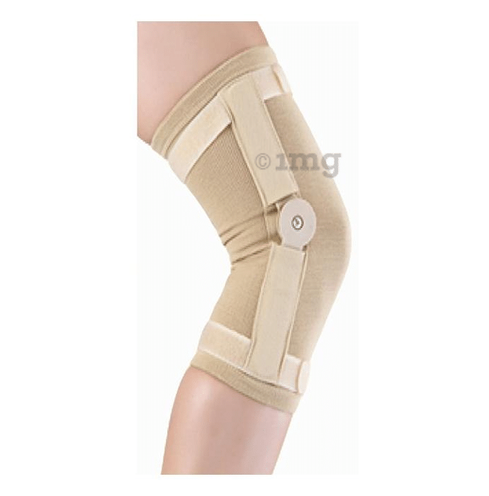 Kudize Hinged Knee Cap Tubular Knee Support Small Beige