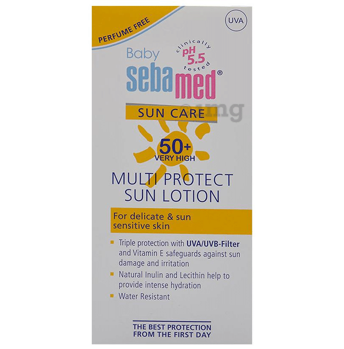 Sebamed Baby SPF 50+ Multi Protect Sun Lotion | Sunscreen for Baby's Delicate Skin | Perfume-Free