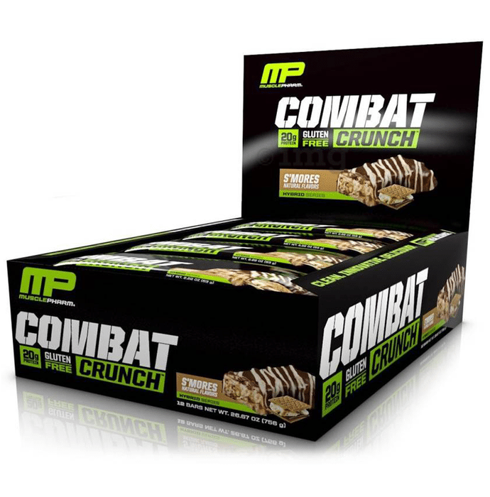 Muscle Pharm Combat Crunch Bars (63g Each) S’mores