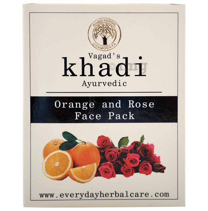 Vagad's Khadi Orange & Rose Face Pack Powder