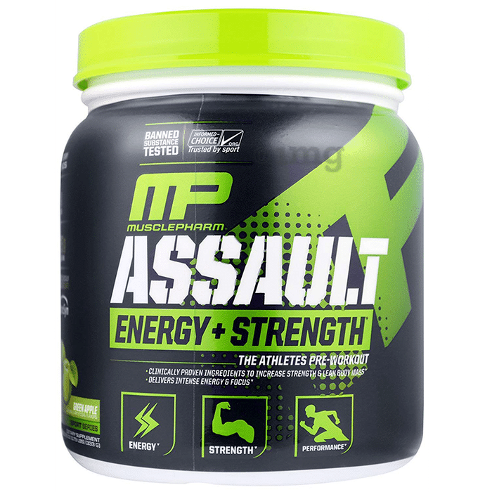 Muscle Pharm Assault Pre-Workout Powder Green Apple