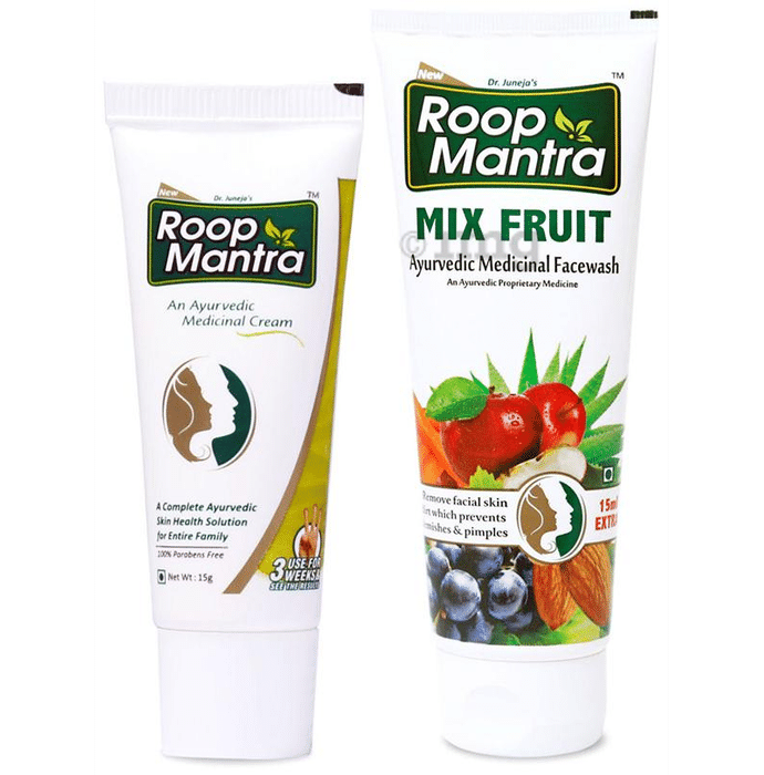 Roop Mantra  Combo Pack of Face Cream 15gm & Mix Fruit Face Wash 115ml