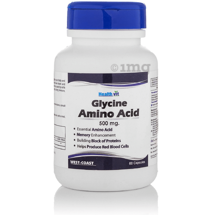 HealthVit Glycine Amino Acid 500mg  Capsule