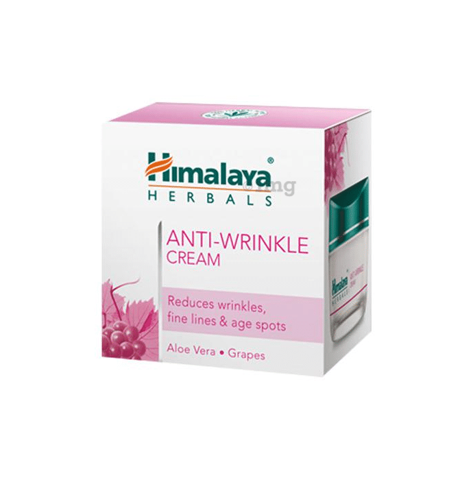 Himalaya Herbals Anti-Wrinkle Cream with Aloe Vera & Grape Extract | For Fine Lines & Age Spots