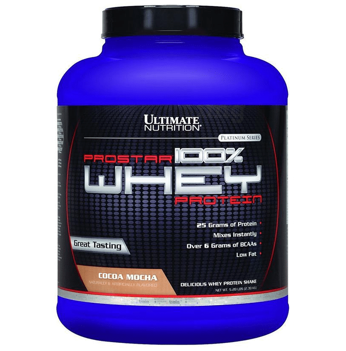 Ultimate Nutrition Prostar 100% Whey Protein for Muscle Recovery | Flavour Cocoa Mocha Powder