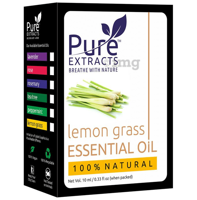 Pure Extracts Lemongrass 100% Natural Essential Oil