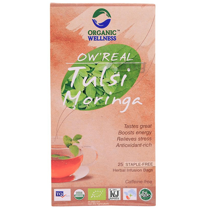 Organic Wellness OW' Real Tulsi Herbal Infusion Bags Moringa