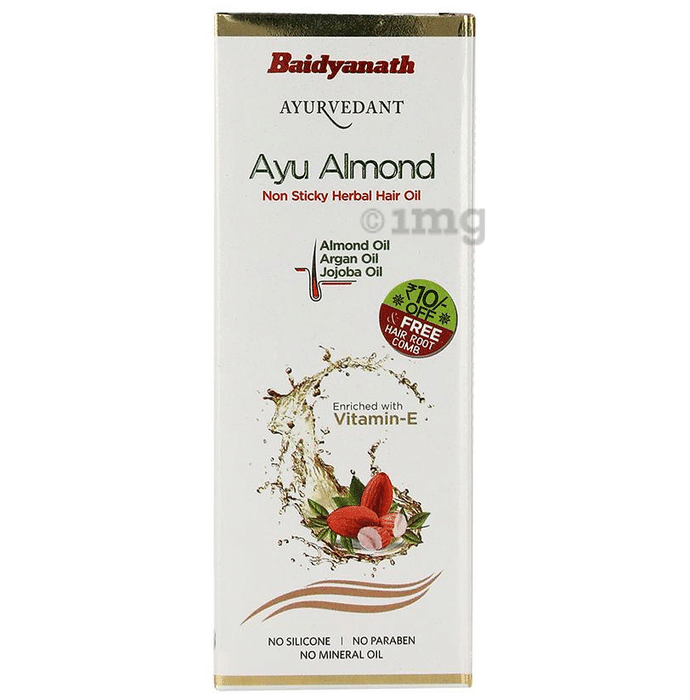 Baidyanath (Jhansi) Ayurvedant Herbal Hair Oil Ayu Almond Non Sticky