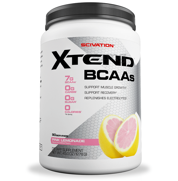 Scivation Xtend BCAA Powder with Electrolytes| For Muscle Growth & Recovery | Flavour Pink Lemonade