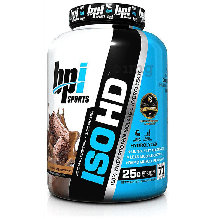 BPI Sports ISO HD 100% Whey Protein Isolate & Hydrolysate Chocolate Brownie