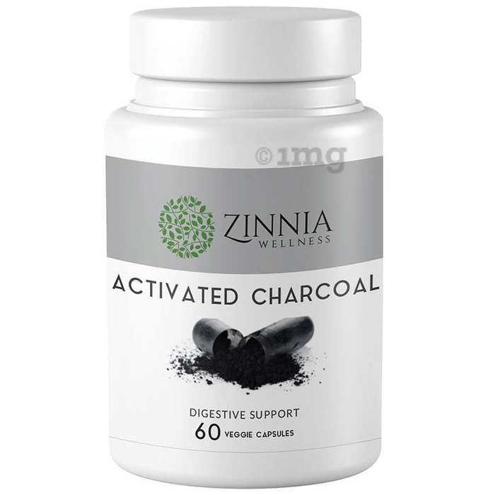 Zinnia Wellness Activated Charcoal Veggie Capsule