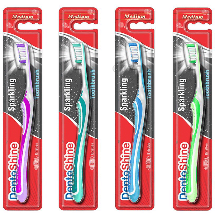 DentoShine Sparkling Toothbrush Medium Assorted