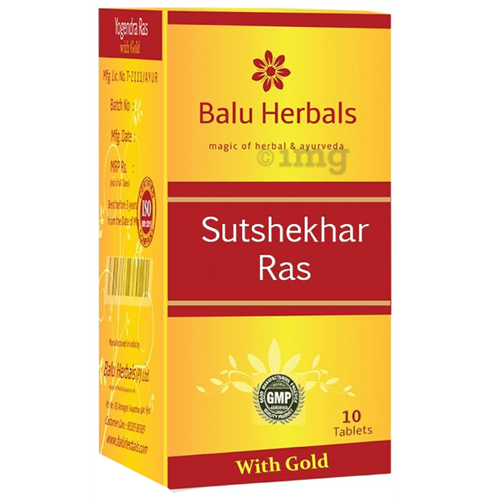 Balu Herbals Sutshekhar Ras with Gold Tablet
