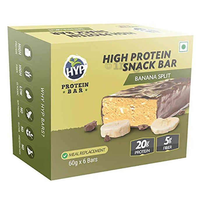 HYP Banana Split High Protein Snack Bar (60gm Each)