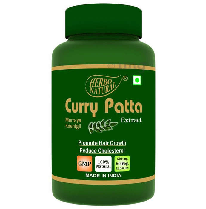 Herbo Natural Curry Patta (Murraya Koenigii) Extract 500mg Veg Capsule