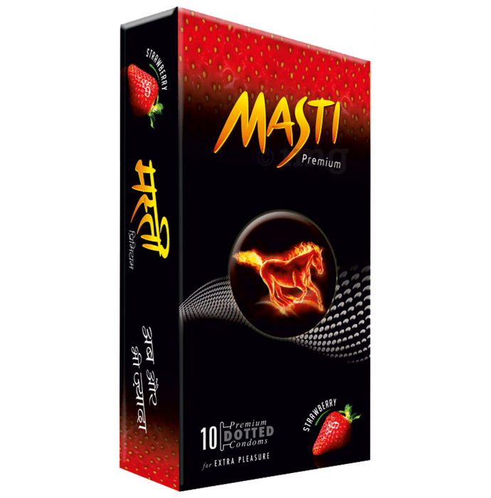 Masti Premium Dotted Condom Strawberry