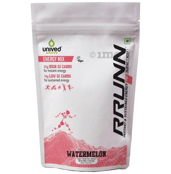 Unived Pre Energy Sports Drink Mix, Instant & Sustained Energy Watermelon