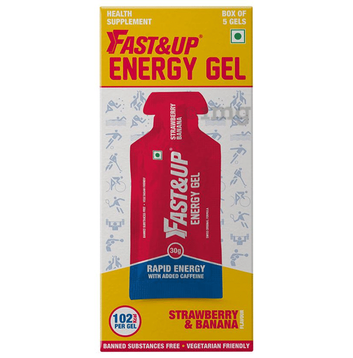Fast&Up Gel Sachet | Rapid Absorption & Liquid Gel Technology | Flavour Strawberry Banana