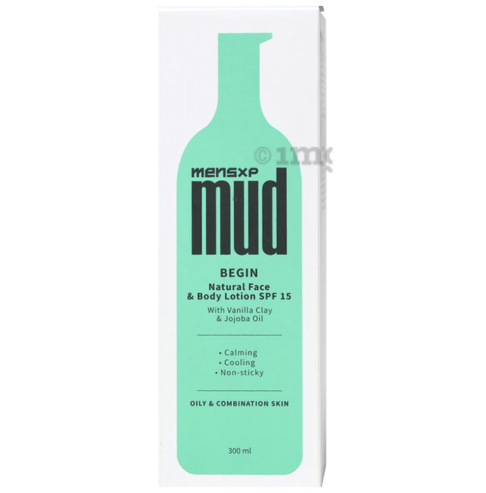 Mensxp Mud Natural Face & Body Lotion SPF 15 for Men Oily & Combination skin