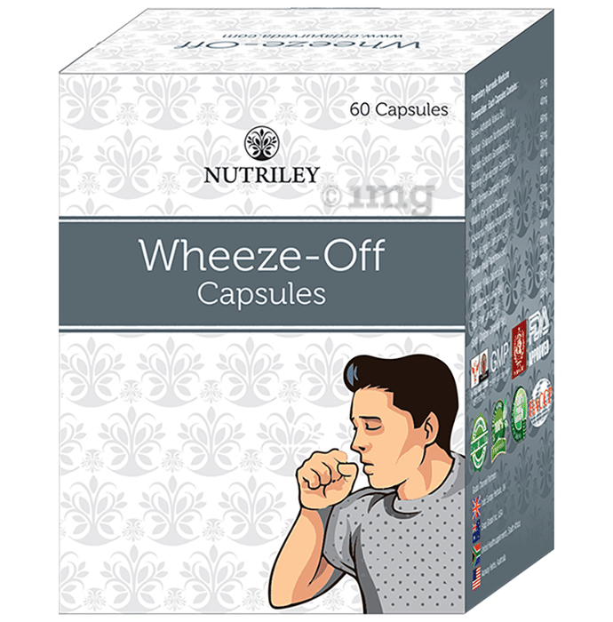 Nutriley CRD Ayurveda Wheeze-Off Cough and Cold Care 500mg Capsule