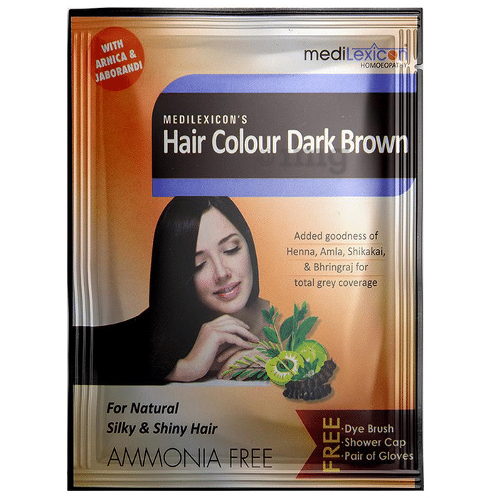 Medilexicon Hair Colour Sachet (10gm Each) Dark Brown: Buy box of 2 Sachets  at best price in India | 1mg