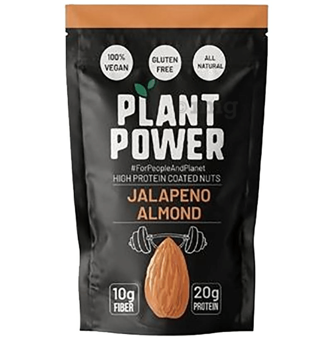 Plant Power High Protein Coated Nuts Jalapeno Almond