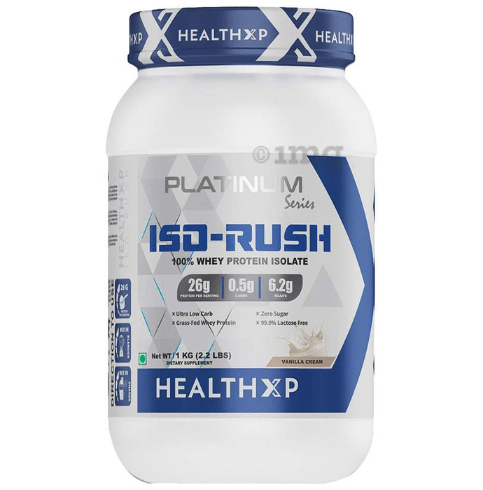 HealthXP Iso-Rush 100% Whey Protein Isolate Vanilla Cream