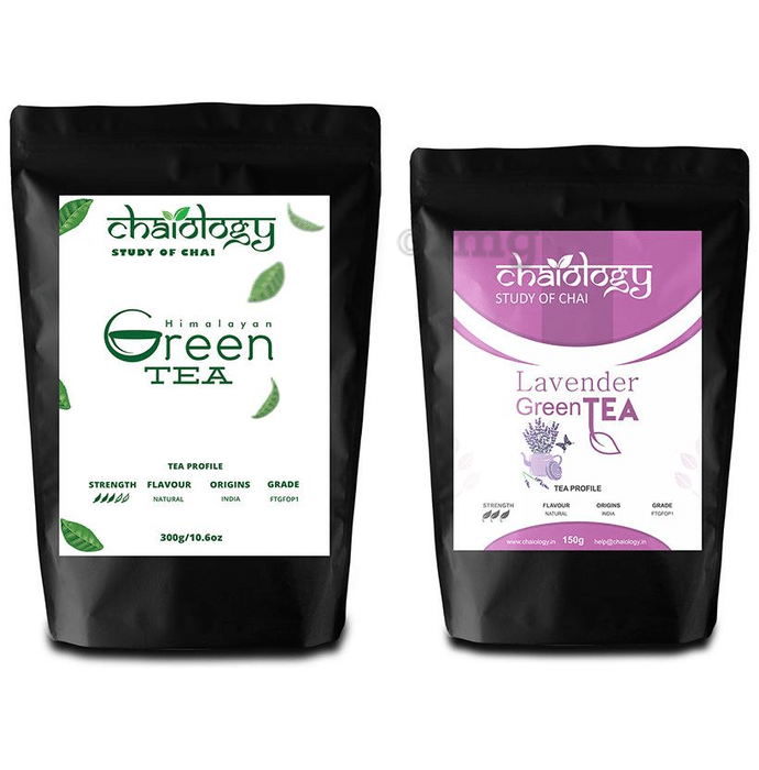 Chaiology Combo Pack of Himalayan Green Tea 300gm and Lavender Green Tea 150gm