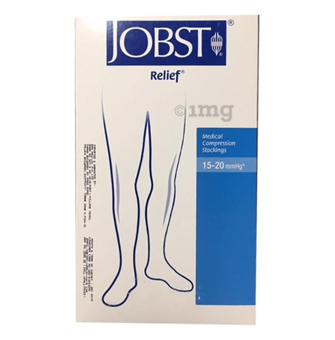 Jobst Relief CCL1 AD Below Knee Medical Compression Stockings Large Beige
