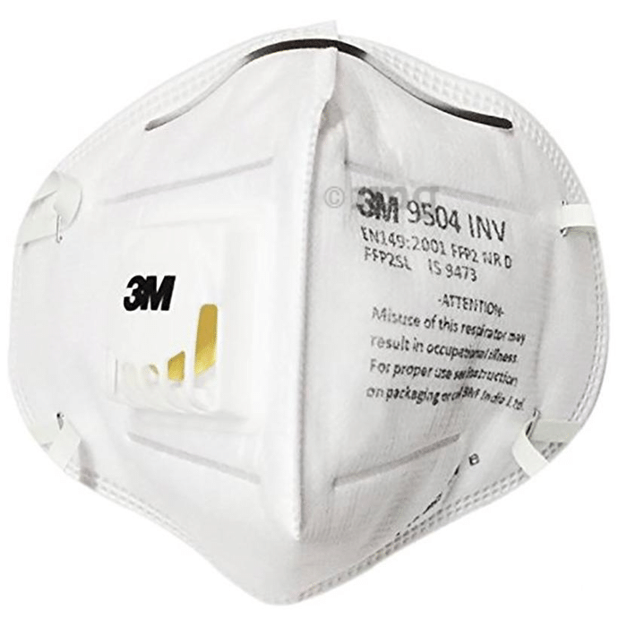3M 9504 INV P P2 Respirator Mask White
