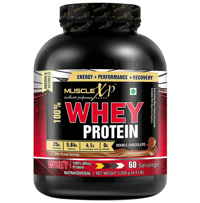 MuscleXP 100% Whey Protein with Digestive Enzymes Double  Chocolate