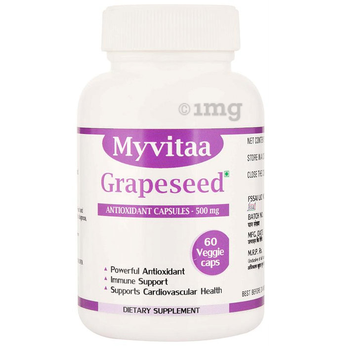 Myvitaa Grapeseed 500mg  Veggie Caps