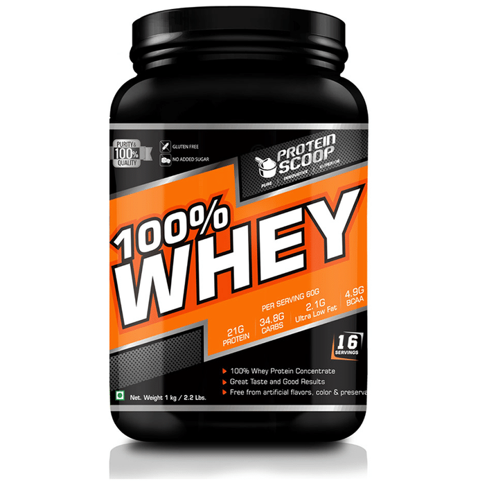 Protein Scoop 100% Whey Protein Concentrate Powder Strawberry