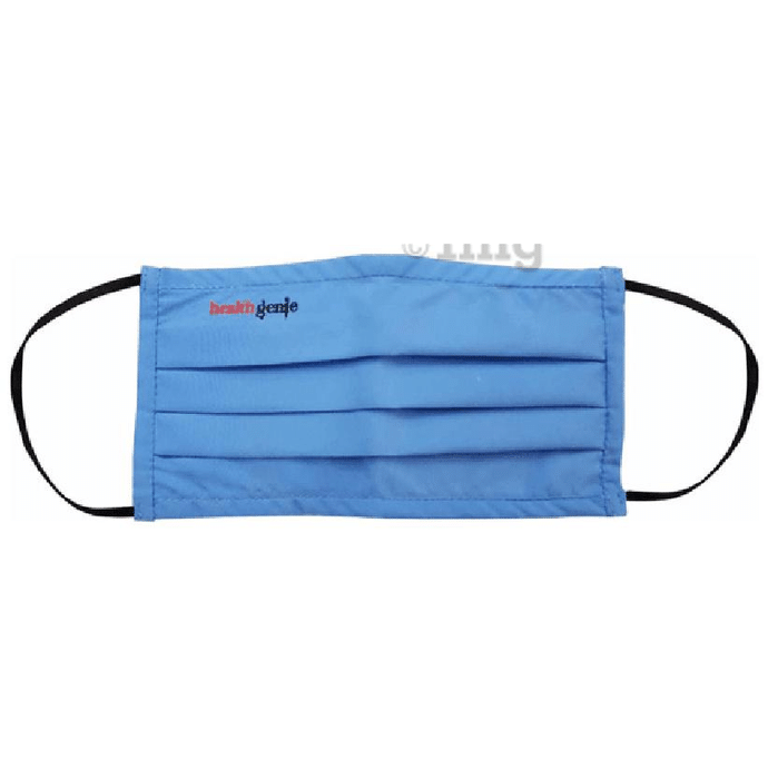 Healthgenie FM 201 Washable & Reusable Double Layered, Triple Pleated Cloth Face Mask Large Blue