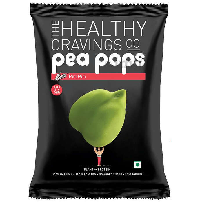 The Healthy Cravings Co Slow Roasted Pea Pops (25gm Each) Piri Piri