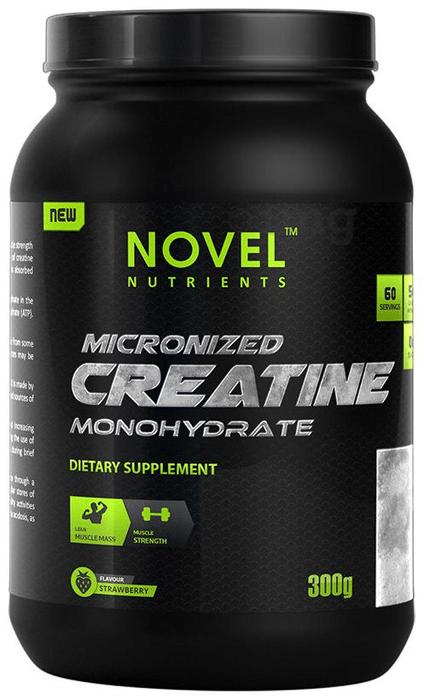 Novel Nutrients Micronized Creatine Monohydrate Powder Strawberry