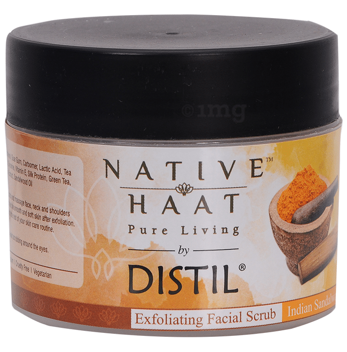 Native Haat Distil Exfoliating Facial Scrub Indian Sandalwood