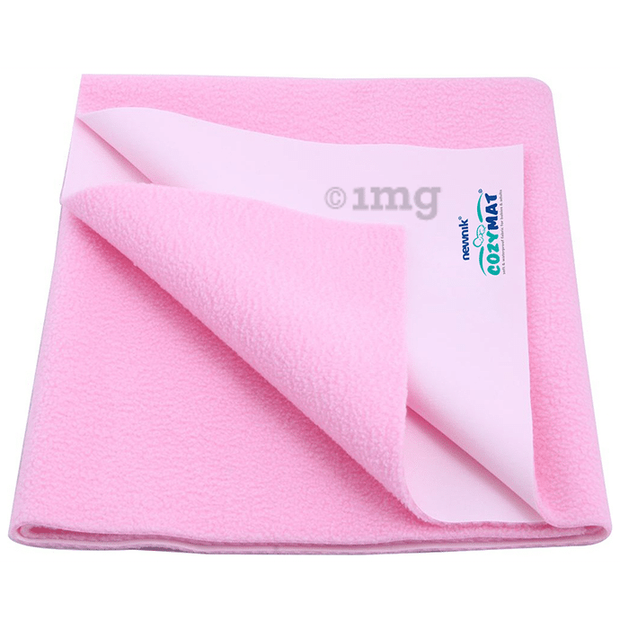 Newnik Cozymat, Dry Sheet (Size: 140cm X 220cm) Single Bed Pink