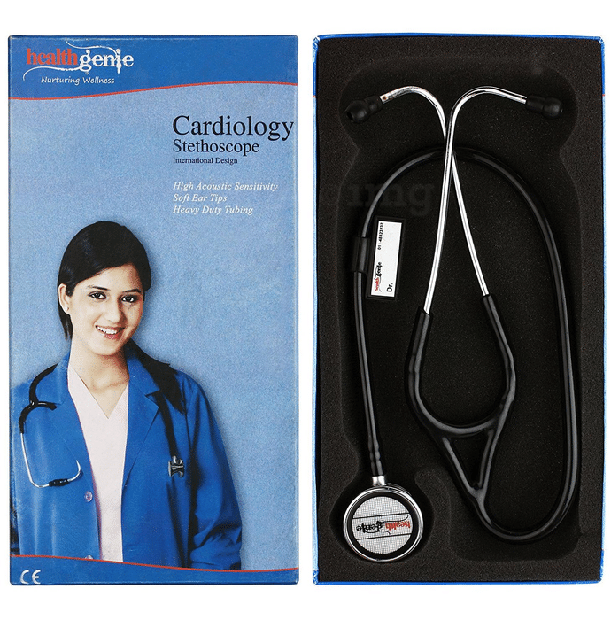 Healthgenie HG-403B Cardiology Stethoscope Black
