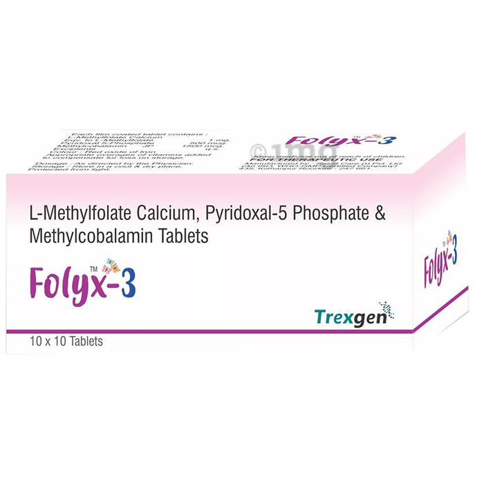 Folyx 3 Vitamin B12 1500mcg L-Methylfolate & P5P Tablet