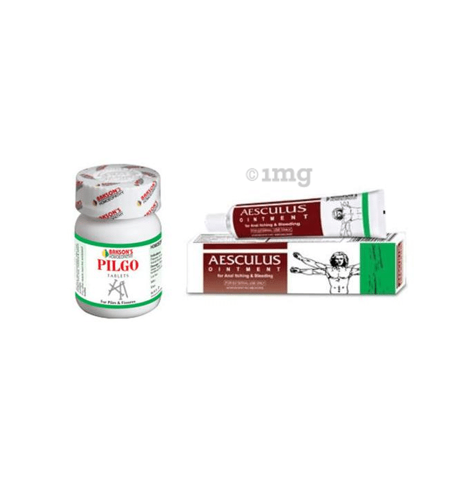 Bakson's Homeopathy Anti Piles Combo (Pilgo Tablet + Aesculus Ointment)
