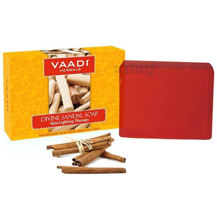 Vaadi Herbals Value Pack of 3 Divine Sandal Soap with Saffron & Turmeric (75gm Each)