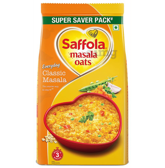 Saffola Masala Oats with High Fibre & Protein | Flavour Classic Masala