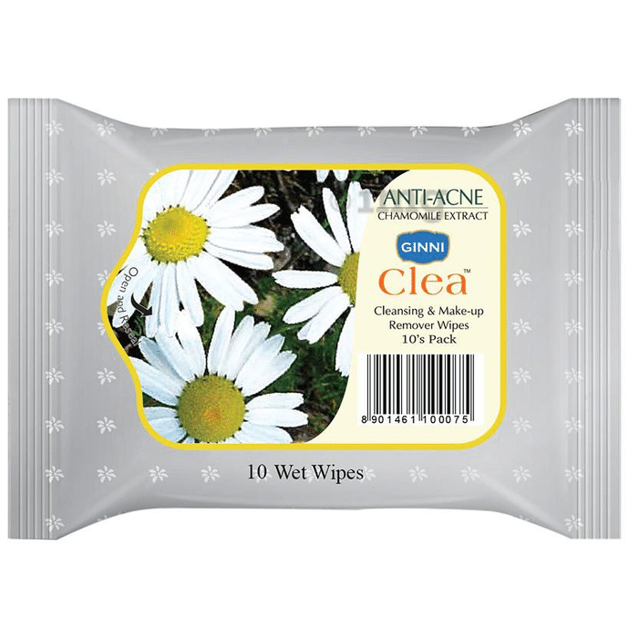 Ginni Clea Cleansing & Make-Up Remover Wipes Anti-Acne Chamomile Extract