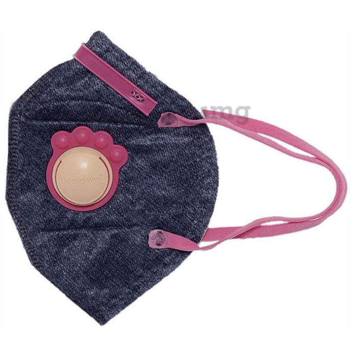 Honeywell PM 2.5 Anti-Pollution Kids Mask with Special Valve Denim with Pink