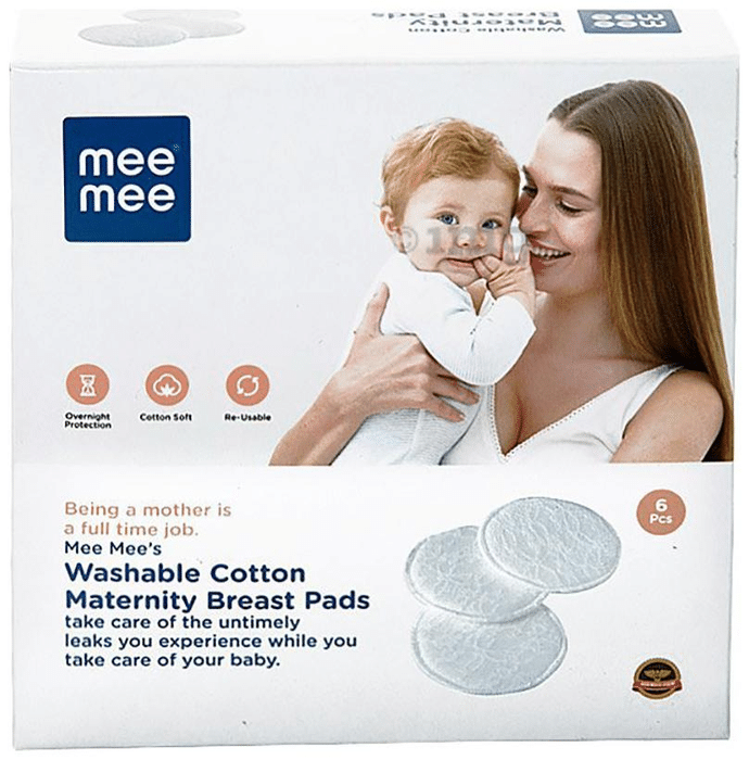 Mee Mee Washable Cotton Maternity Breast Pads Pink
