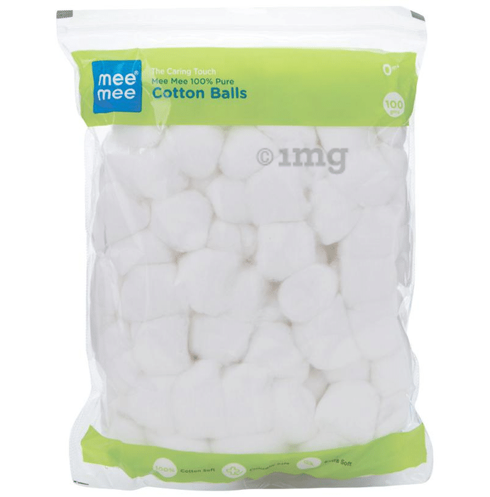 Mee Mee 100% Pure Cotton Balls (100gm Each) White