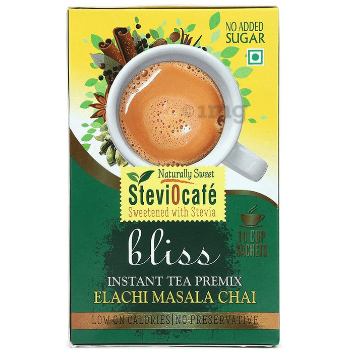 Steviocafe Instant Tea Premix Sachets (8gm Each) Elachi Masala Chai